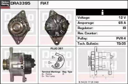 Remy DRA3395 - Генератор autocars.com.ua