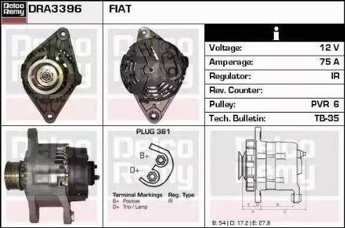 Remy DRA3396 - Генератор autocars.com.ua