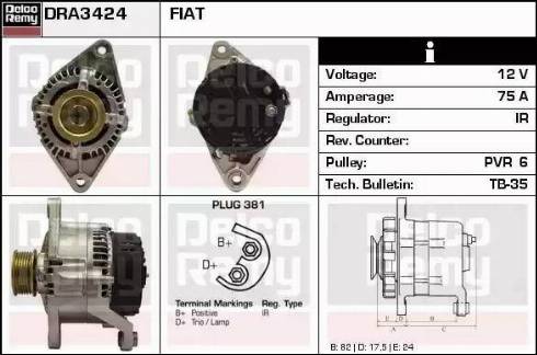 Remy DRA3424 - Генератор autocars.com.ua