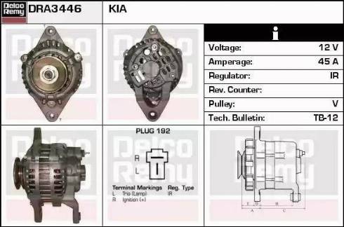 Remy DRA3446 - Генератор autocars.com.ua