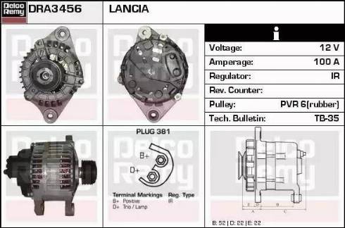 Remy DRA3456 - Генератор autocars.com.ua