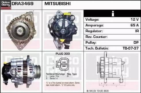 Remy DRA3469 - Генератор autocars.com.ua