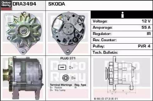 Remy DRA3494 - Генератор autocars.com.ua