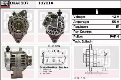 Remy DRA3507 - Генератор autocars.com.ua