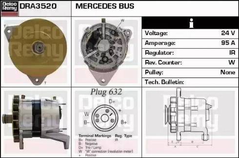 Remy DRA3520 - Генератор autocars.com.ua