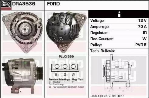 Remy DRA3536 - Генератор autocars.com.ua