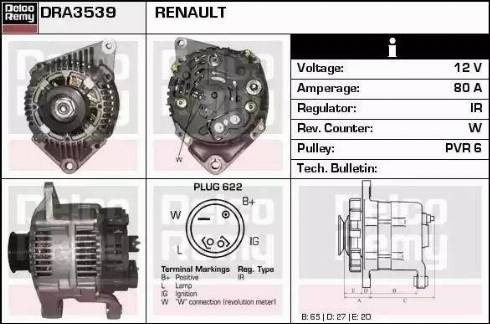 Remy DRA3539 - Генератор avtokuzovplus.com.ua