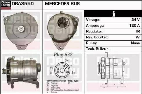 Remy DRA3550 - Генератор autocars.com.ua