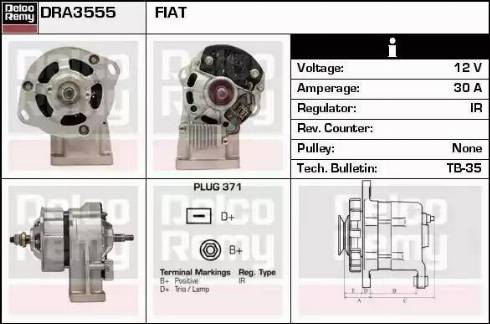 Remy DRA3555 - Генератор autocars.com.ua