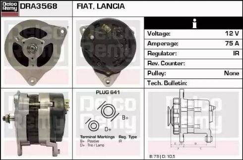 Remy DRA3568 - Генератор autocars.com.ua