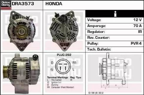 Remy DRA3573 - Генератор autocars.com.ua