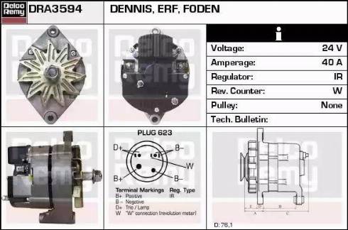 Remy DRA3594 - Генератор autocars.com.ua