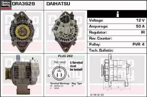 Remy DRA3629 - Генератор autocars.com.ua