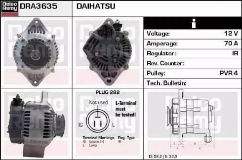 Remy DRA3635 - Генератор autocars.com.ua