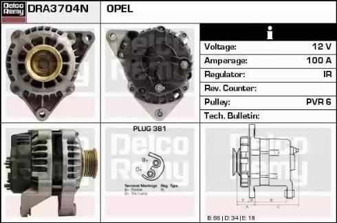 Remy DRA3704N - Генератор avtokuzovplus.com.ua