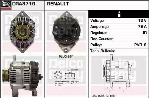 Remy DRA3719 - Генератор avtokuzovplus.com.ua