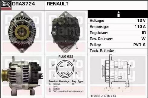 Remy DRA3724 - Генератор avtokuzovplus.com.ua