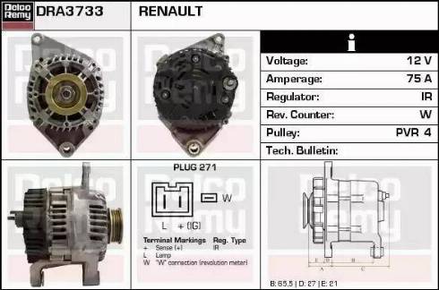 Remy DRA3733 - Генератор avtokuzovplus.com.ua