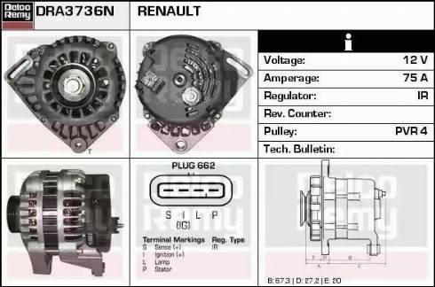 Remy DRA3736N - Генератор avtokuzovplus.com.ua