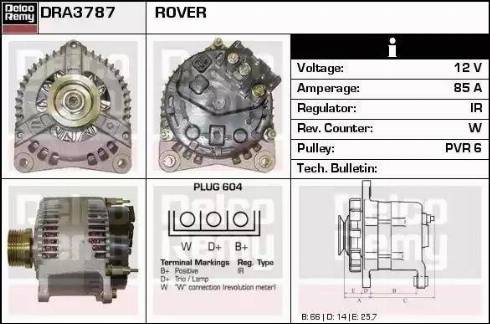 Remy DRA3787 - Генератор autocars.com.ua