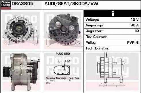 Remy DRA3805 - Генератор autocars.com.ua