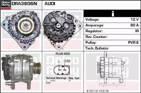 Remy DRA3806N - Генератор autocars.com.ua