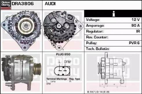 Remy DRA3806 - Генератор autocars.com.ua