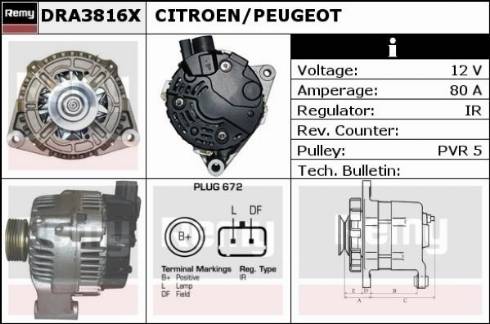 Remy DRA3816X - Генератор autocars.com.ua