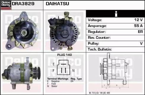 Remy DRA3829 - Генератор autocars.com.ua