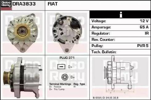 Remy DRA3833 - Генератор autocars.com.ua