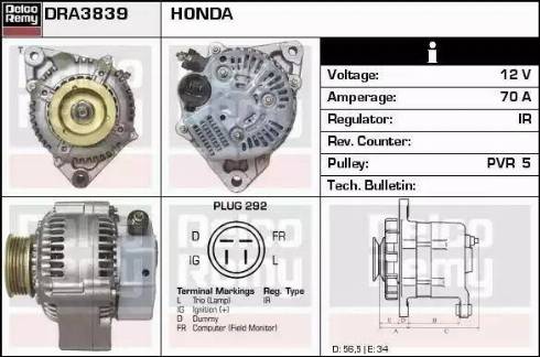 Remy DRA3839 - Генератор autocars.com.ua