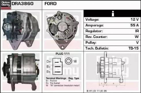 Remy DRA3860 - Генератор autocars.com.ua