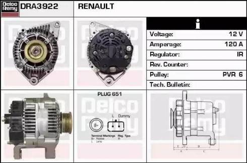 Remy DRA3922 - Генератор avtokuzovplus.com.ua