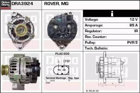 Remy DRA3924 - Генератор autocars.com.ua