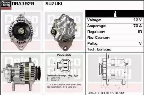 Remy DRA3929 - Генератор autocars.com.ua