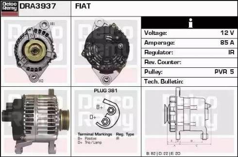 Remy DRA3937 - Генератор autocars.com.ua