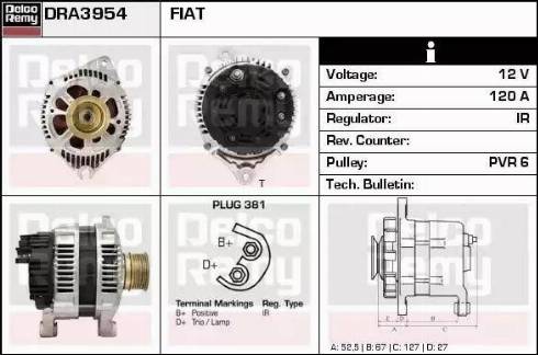 Remy DRA3954 - Генератор autocars.com.ua