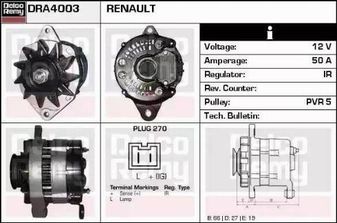 Remy DRA4003 - Генератор avtokuzovplus.com.ua