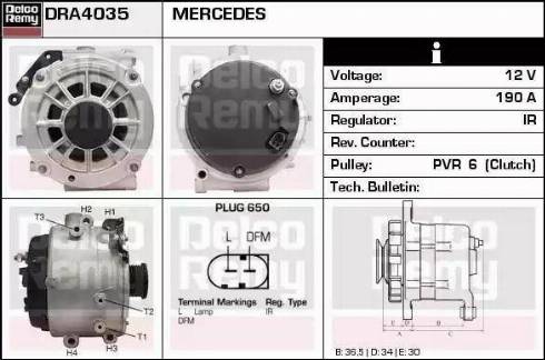 Remy DRA4035 - Генератор autocars.com.ua