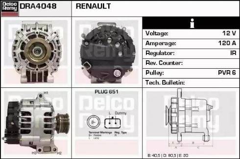 Remy DRA4048 - Генератор autocars.com.ua