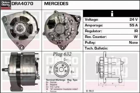 Remy DRA4070 - Генератор autocars.com.ua