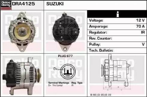 Remy DRA4125 - Генератор avtokuzovplus.com.ua