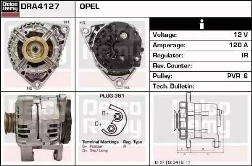 Remy DRA4127 - Генератор autocars.com.ua