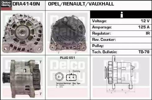 Remy DRA4149N - Генератор avtokuzovplus.com.ua