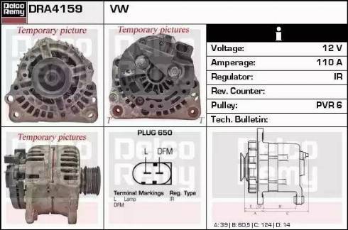 Remy DRA4159 - Генератор autocars.com.ua