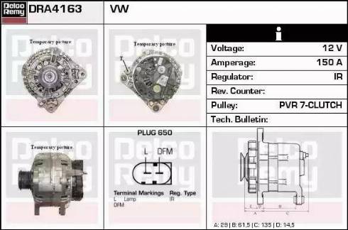 Remy DRA4163 - Генератор autocars.com.ua