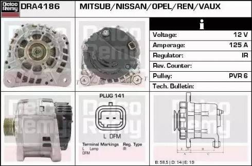 Remy DRA4186 - Генератор autocars.com.ua