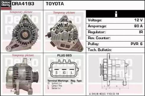 Remy DRA4193 - Генератор autocars.com.ua