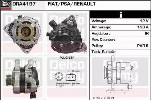 Remy DRA4197 - Генератор autocars.com.ua