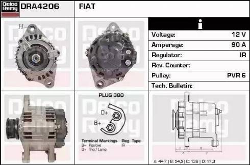 Remy DRA4206 - Генератор autocars.com.ua